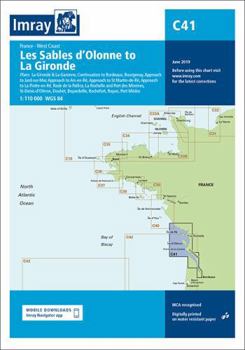 Map Imray Chart C41: Les Sables d'Olonne to La Gironde (C Charts) Book