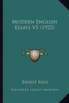 Paperback Modern English Essays V5 (1922) Book