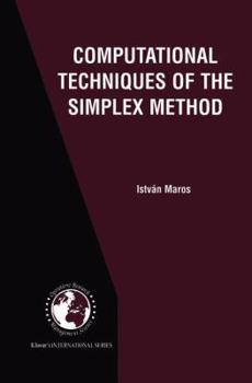 Paperback Computational Techniques of the Simplex Method Book