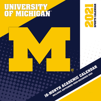 Calendar Michigan Wolverines 2021 12x12 Team Wall Calendar Book