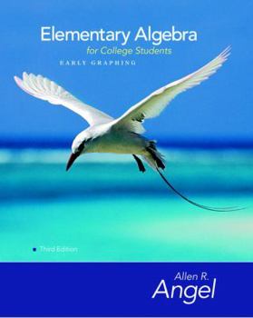 Hardcover Elementary Algebra Early Graphing for College Students [With CDROM] Book