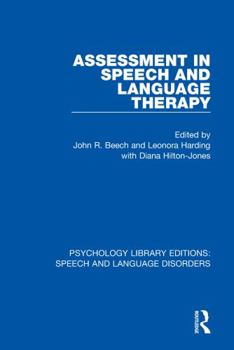 Hardcover Assessment in Speech and Language Therapy Book