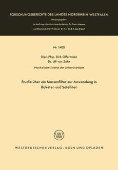 Paperback Studie Über Ein Massenfilter Zur Anwendung in Raketen Und Satelliten [German] Book