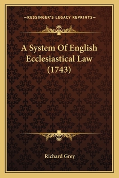 Paperback A System Of English Ecclesiastical Law (1743) Book