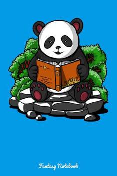 Paperback Fantasy Notebook: Panda Book Reading Poses Notebook Book