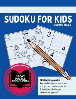 Paperback Sudoku for Kids Volume Three Book