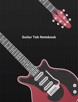 Paperback Guitar Tab Notebook: Black&Red Guitar Tablature Manuscript Paper - Blank Sheet Music For Guitar With Chord Boxes, Staff, TAB and Lyric For [Large Print] Book