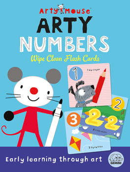 Hardcover Arty Mouse Numbers Wipe Clean Flash Cards Book