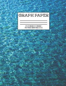 Paperback Graph Paper: Notebook Cute Ocean Water Waves Cover Graphing Paper Composition Book