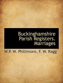 Paperback Buckinghamshire Parish Registers. Marriages Book