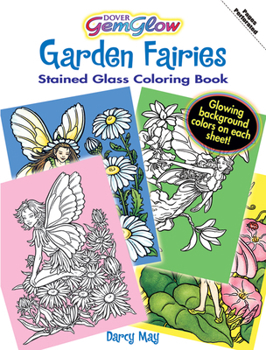 Paperback Garden Fairies Gemglow Stained Glass Coloring Book