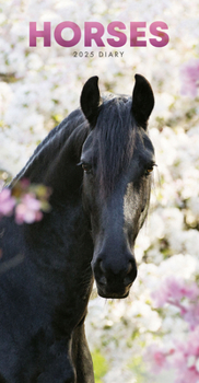 Calendar 2025 Horses Slim Diary Planner: Plastic Free Packaging Book