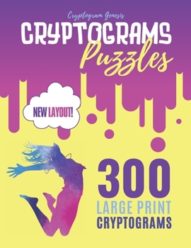 Paperback Cryptograms Puzzles: Cryptograms Quotes Puzzles, Cryptogram Families Puzzle Book, Book Of Cryptograms [Large Print] Book