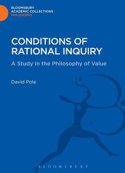 Hardcover Conditions of Rational Inquiry: A Study in the Philosophy of Value Book