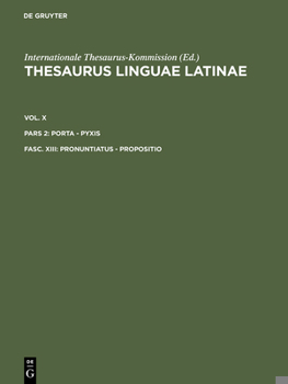 Hardcover Pronuntiatus - Propositio [Latin] Book