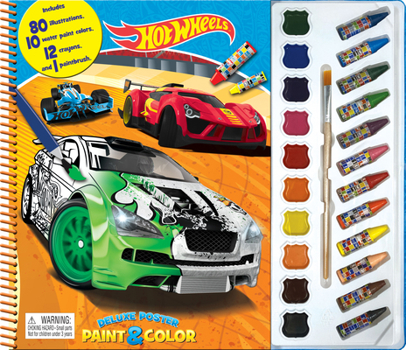 Spiral-bound Hot Wheels Deluxe Poster Paint & Color Book