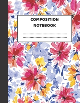 Paperback Composition Notebook: Composition Notebook For Kindergarten: Pretty Wide Ruled Paper Notebook Journal - Wide Blank Lined Workbook for Teens Book