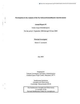 Paperback Participation in the Analysis of the Far-Infrared/Submillimeter Interferometer Book