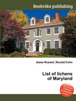 Paperback List of Lichens of Maryland Book