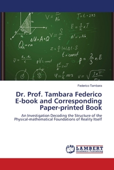 Paperback Dr. Prof. Tambara Federico E-book and Corresponding Paper-printed Book
