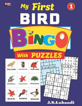 Paperback My First BIRD BINGO with PUZZLES, Vol.1 [Large Print] Book