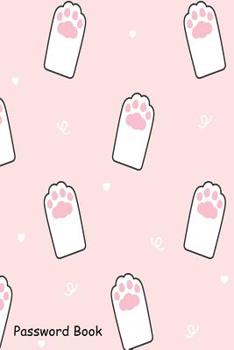 Password Book: Include Alphabetical Index With Cat Hand Footprint Seamless Pattern