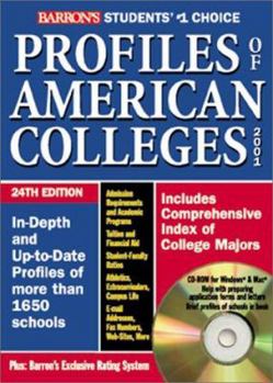 Paperback Profiles of American Colleges, 2001 (Barron's Profiles of American Colleges) Book