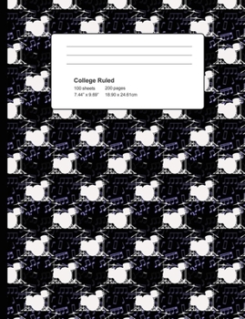 Paperback College Ruled 200 Pages: Black Drums Composition Notebook, Music Lover College Composition Book, Notebook For Musicians, Drummer, Band Member Book