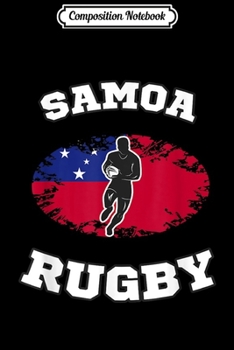 Paperback Composition Notebook: Samoan Flag Rugby Team Journal/Notebook Blank Lined Ruled 6x9 100 Pages Book