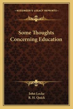 Paperback Some Thoughts Concerning Education Book