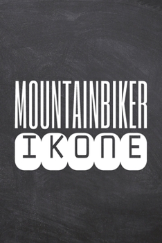Mountainbiker Ikone: Mountainbiker Punktraster Notizbuch, Notizheft oder Schreibheft | 110  Seiten | Büro Equipment & Zubehör | Lustiges Geschenk zu Weihnachten oder Geburtstag