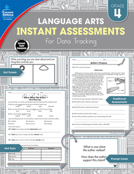 Paperback Instant Assessments for Data Tracking, Grade 4: Language Arts Book