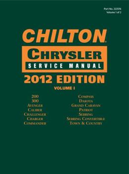 Hardcover Chilton Chrysler Service Manuals, 2012 Edition, Vol. 1 & 2 Book