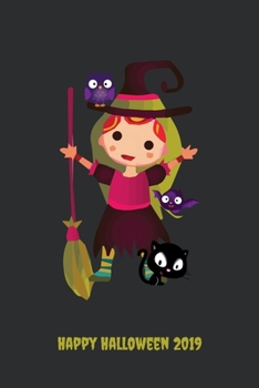 Happy Halloween 2019: Blank Lined Halloween Gift Notebook, 6 x 9, 120 White Color Pages, Matte Finish Cover