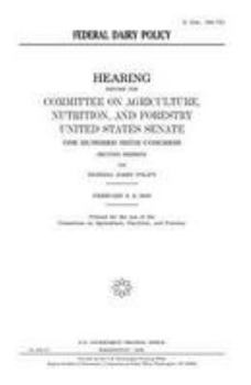 Paperback Federal dairy policy Book