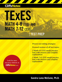 Paperback Cliffsnotes TExES Math 4-8 (115) and Math 7-12 (235) Book