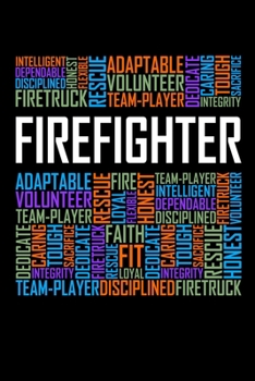 Firefighter Heart: 6x9 Ruled Notebook, Journal, Daily Diary, Organizer, Planner