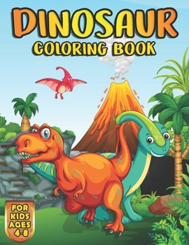 Paperback Dinosaur Coloring Book for Kids Ages 4-8: 50 completely unique dinosaur coloring pages for kids, great gift for dinosaur lovers, boys and girls, great Book