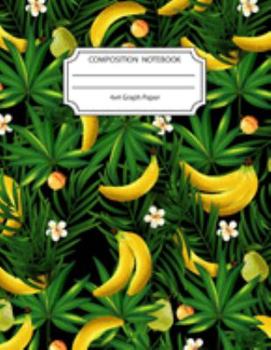 Composition Notebook 4x4 Graph Paper: Tropical Jungle Banana Notebook 8.5 X11 Inches Blank Lined Writing Book