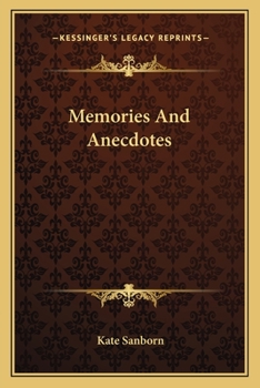 Paperback Memories And Anecdotes Book