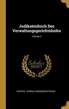 Hardcover Judikatenbuch Des Verwaltungsgerichtshofes; Volume 2 [German] Book