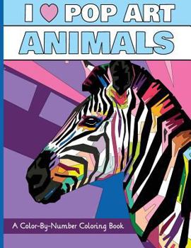 Paperback I Heart Pop Art Animals: A Color-By-Number Coloring Book