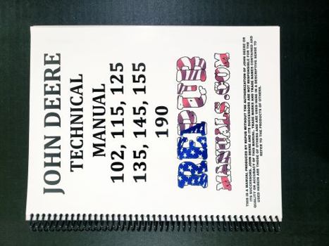 Spiral-bound John Deere 115 Lawn and Garden Tractor Technical Service Repair Manual Book