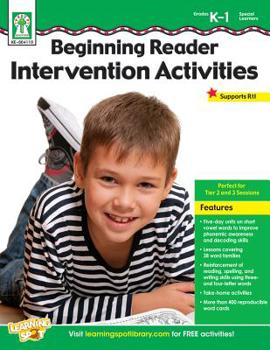 Paperback Beginning Reader Intervention Activities Book