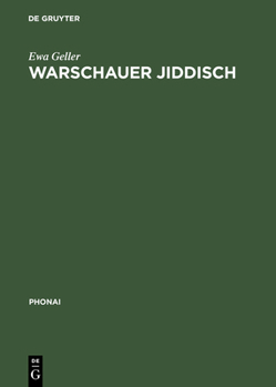 Hardcover Warschauer Jiddisch [German] Book