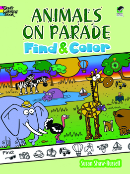 Paperback Animals on Parade Find and Color Book