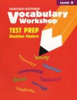 Paperback Vocabulary Workshop Level D Test Booklet - Teacher's Materials Book