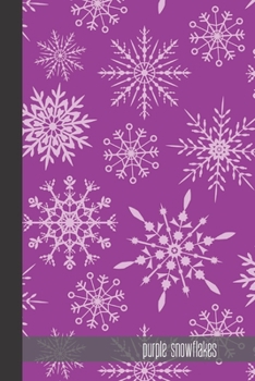 Paperback purple snowflakes: small lined Christmas Pattern Notebook / Travel Journal to write in (6'' x 9'') 120 pages Book
