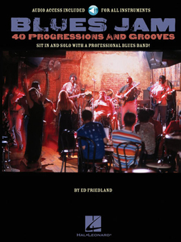 Paperback Blues Jam: 40 Progressions and Grooves [With CD] Book