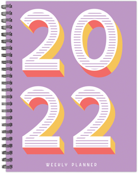 Spiral-bound Plum Year 2022 6.5 X 8.5 Softcover Weekly Planner Book